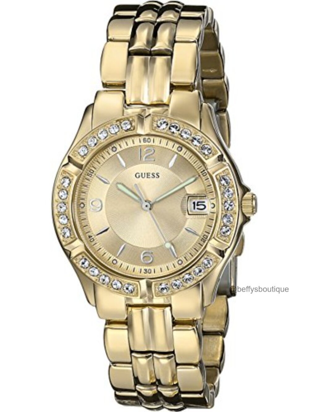 Gold-Tone Stainless Steel Bracelet Watch Date Window 36mm Water Resistant